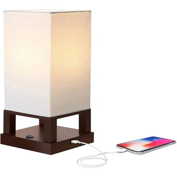 Brightech Maxwell Bedside Lamp with USB Port – Compact Table Lamp for Bedroom - Picture 7 of 7